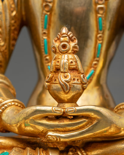 Handmade Amitayus Buddha Statue | Tibetan Long Life Deity