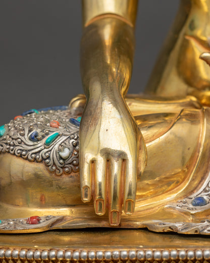 Shakyamuni Buddha Statue | Copper Buddhist Sculpture for Decor