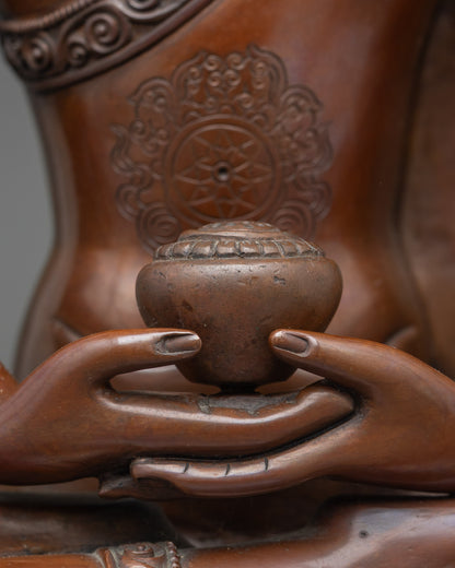 Amitabha Buddha Figurine | Nepalese Gold-Gilded Meditation Idol