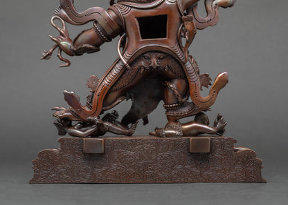 Buddhist Hayagriva Statue | Oxidized Copper Artwork from Nepal