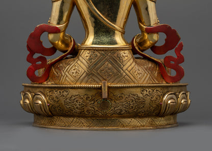 19" Premium Amitayus Statue | Handcrafted Buddha of Longevity Sculpture