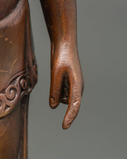 Oxidized Little Buddha Statue - Blessing of Mindfulness