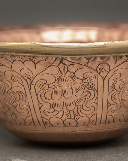 Water Offering Bowl - Sacred Buddhist Ritual Vessel Set
