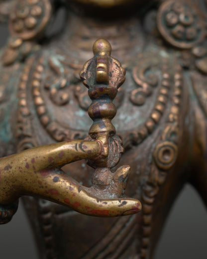 Oxidized Vajrasattva Statue | Embodiment of Karma Purification