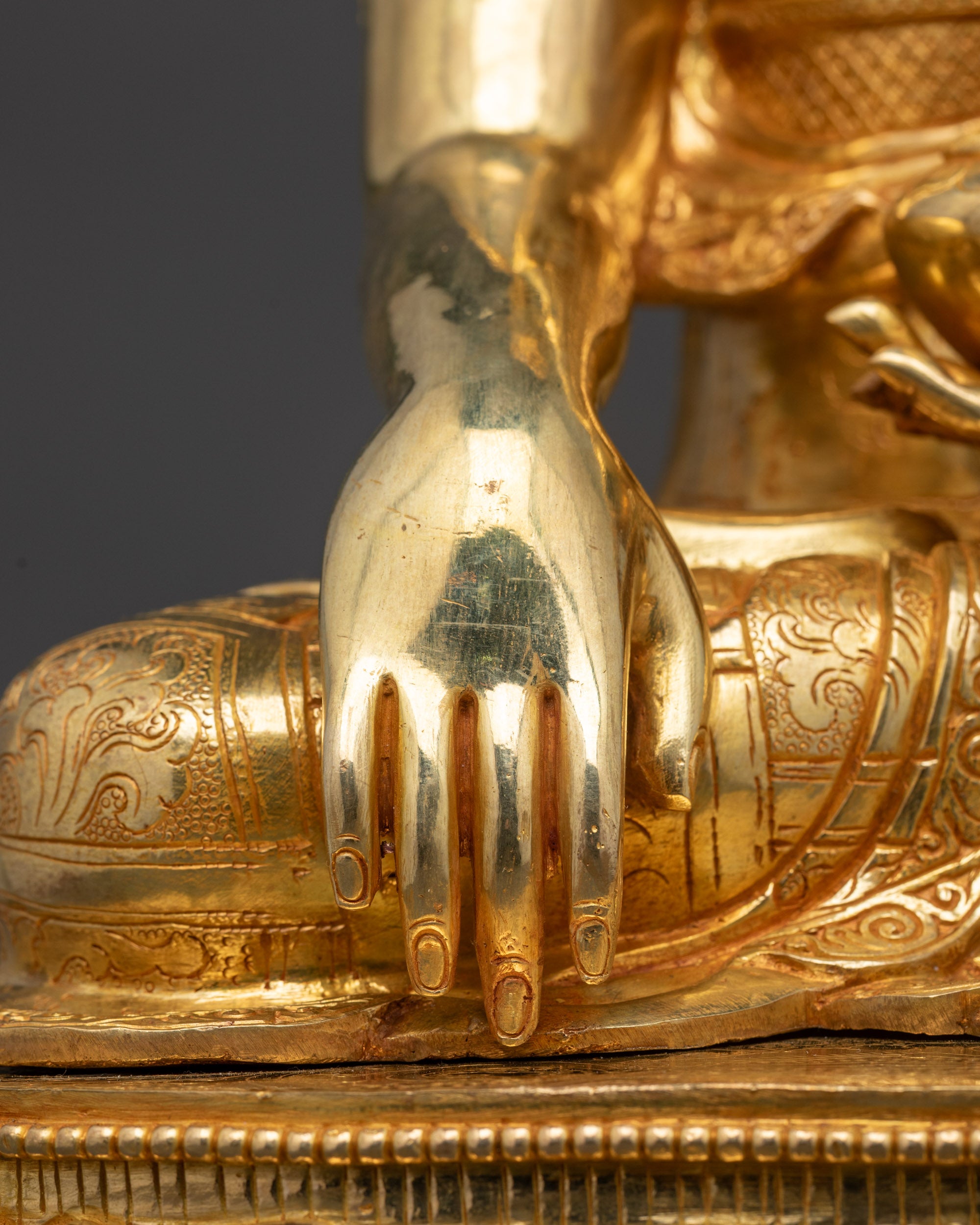 Seated Shakyamuni Buddha Sculpture | Nepalese Buddha for Meditation