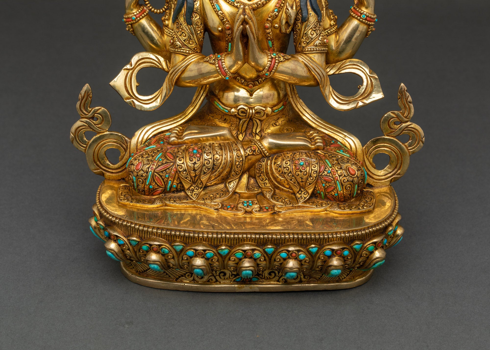 Avalokiteshvara Figurine | Handcrafted Himalayan Devotional Art