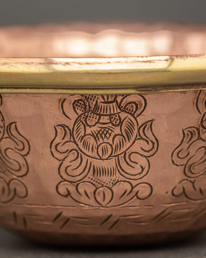 Buddhist Water Offering Bowls for Sacred Shrine Decor