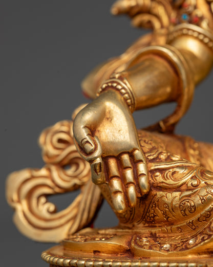 Nepalese Green Tara Sculpture | Buddhist Goddess of Altar & Meditation