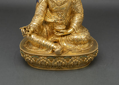 Guru Rinpoche (Padmasambhava) Statue | Traditional Tibetan Sculpture