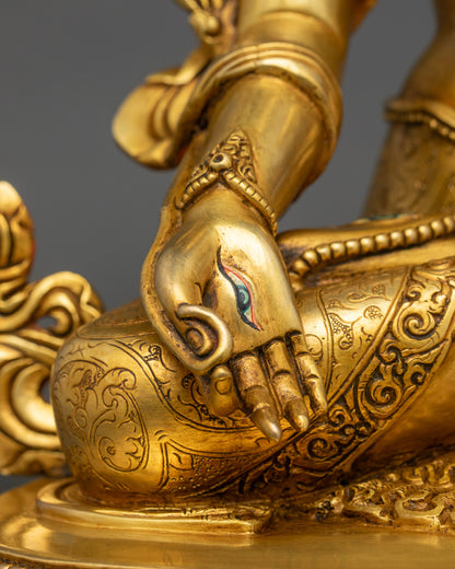 Sacred White Tara Sculpture | Timeless Tibetan Buddhist Artwork