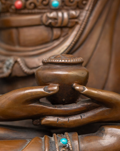 Amitabha Buddha Statue | Handmade Copper Idol for Sacred Spaces