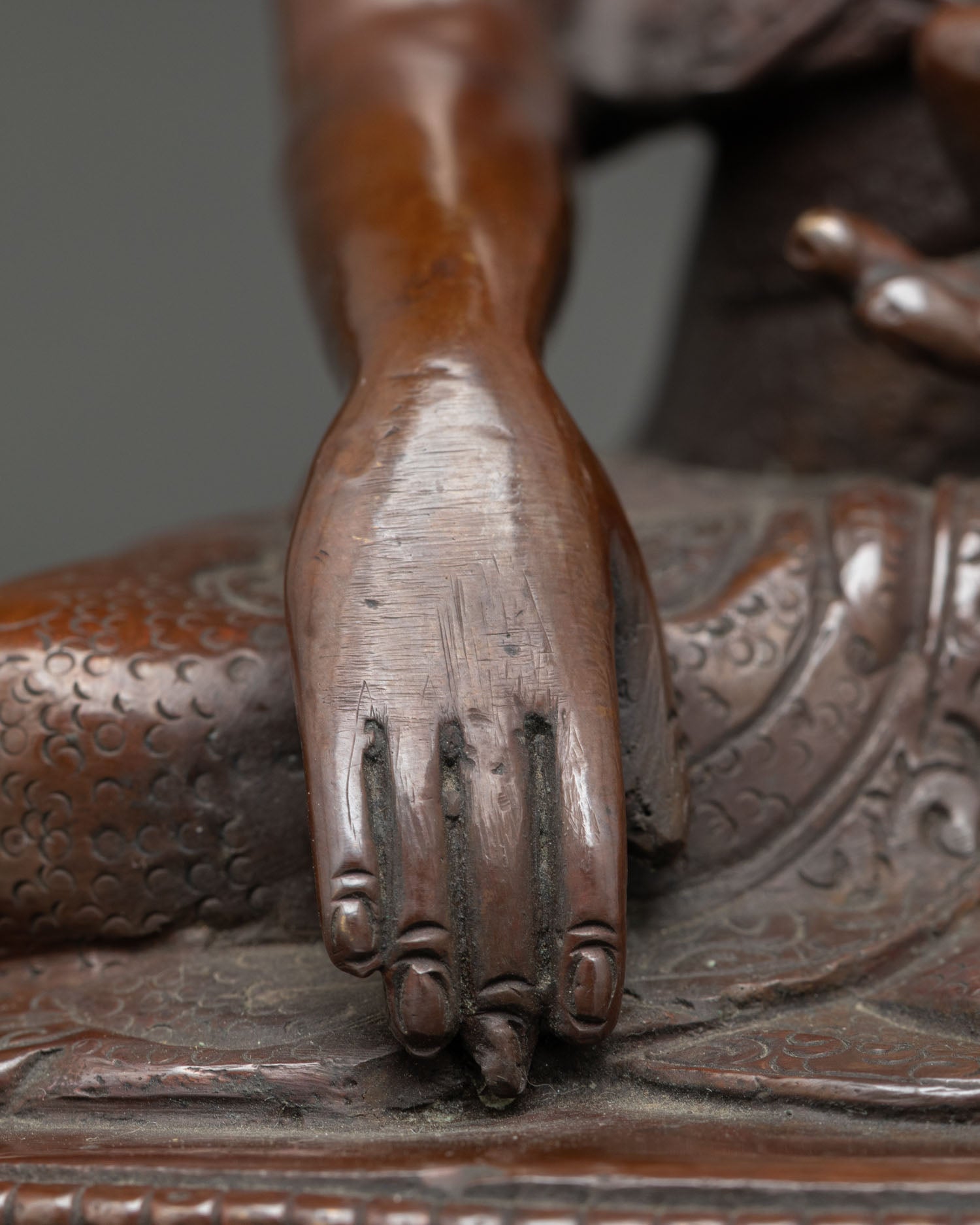 Gautama Shakyamuni Buddha Statue | Oxidized Copper Finish