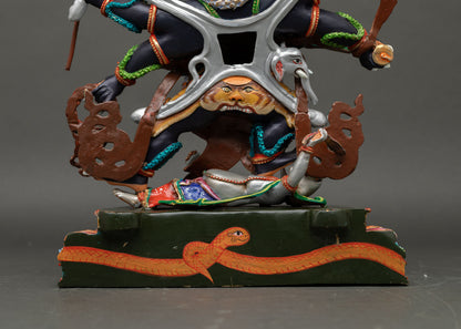 Six Arm Mahakala Statue | Authentic Tibetan Protector Artwork