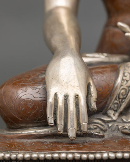Oxidized Shakyamuni Buddha Statue for Home Decor
