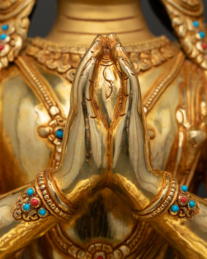 Handcrafted Avalokiteshvara Statue | Handmade Traditional Sculpture