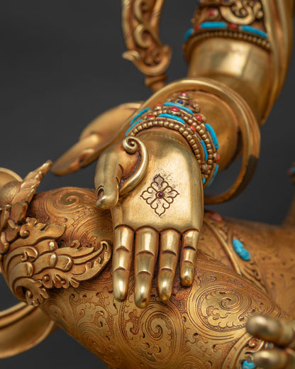 Beautiful Green Tara Statue from Nepal | Regal Goddess of Compassion