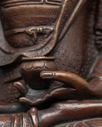 Oxidized Shakyamuni Buddha Statue | Traditional Nepalese Artwork