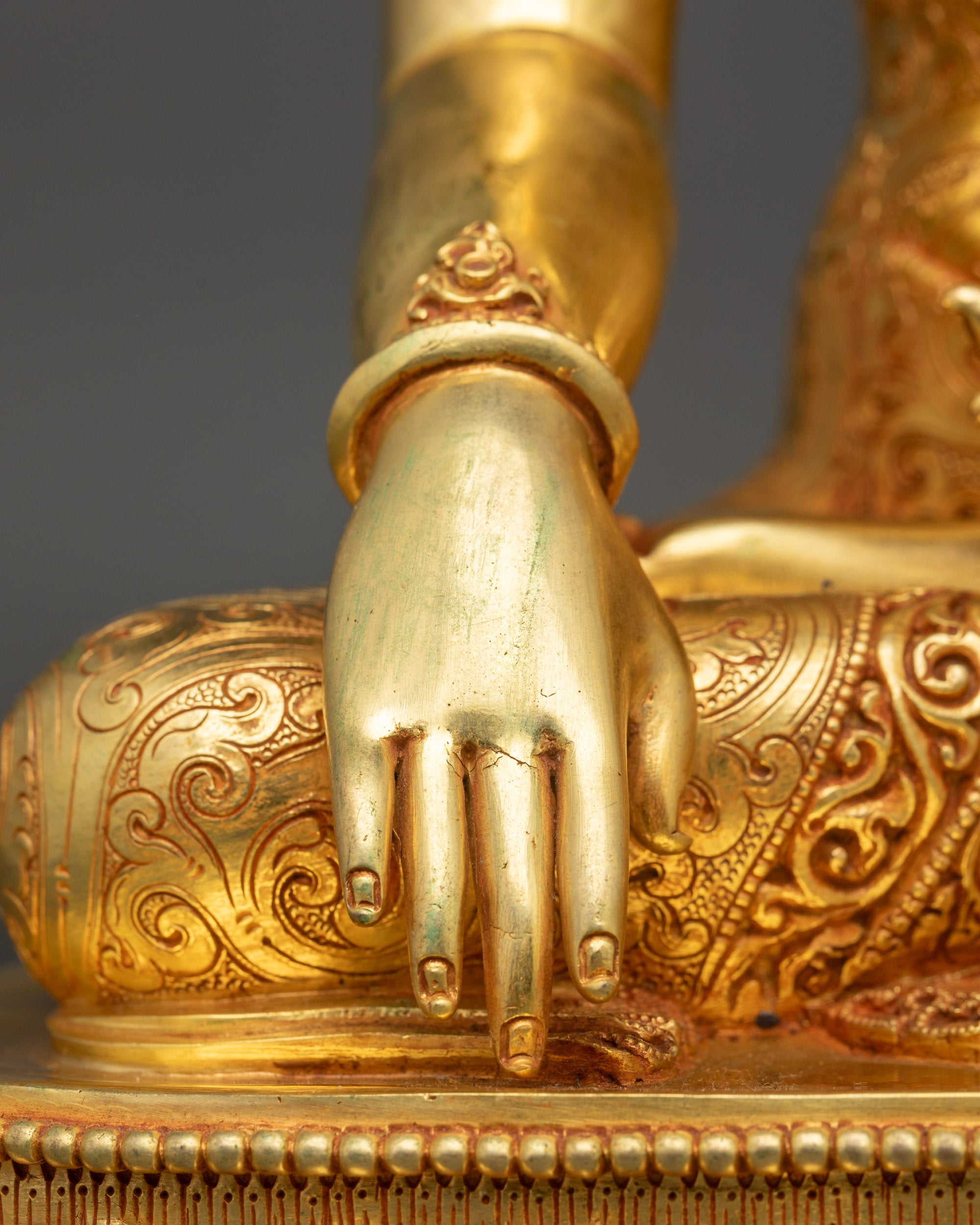 Crowned Buddha Shakyamuni Statue | Nepalese Enlightenment Art