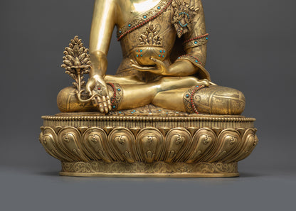 Premium Medicine Buddha Healing Sculpture | Traditional Himalayan Art