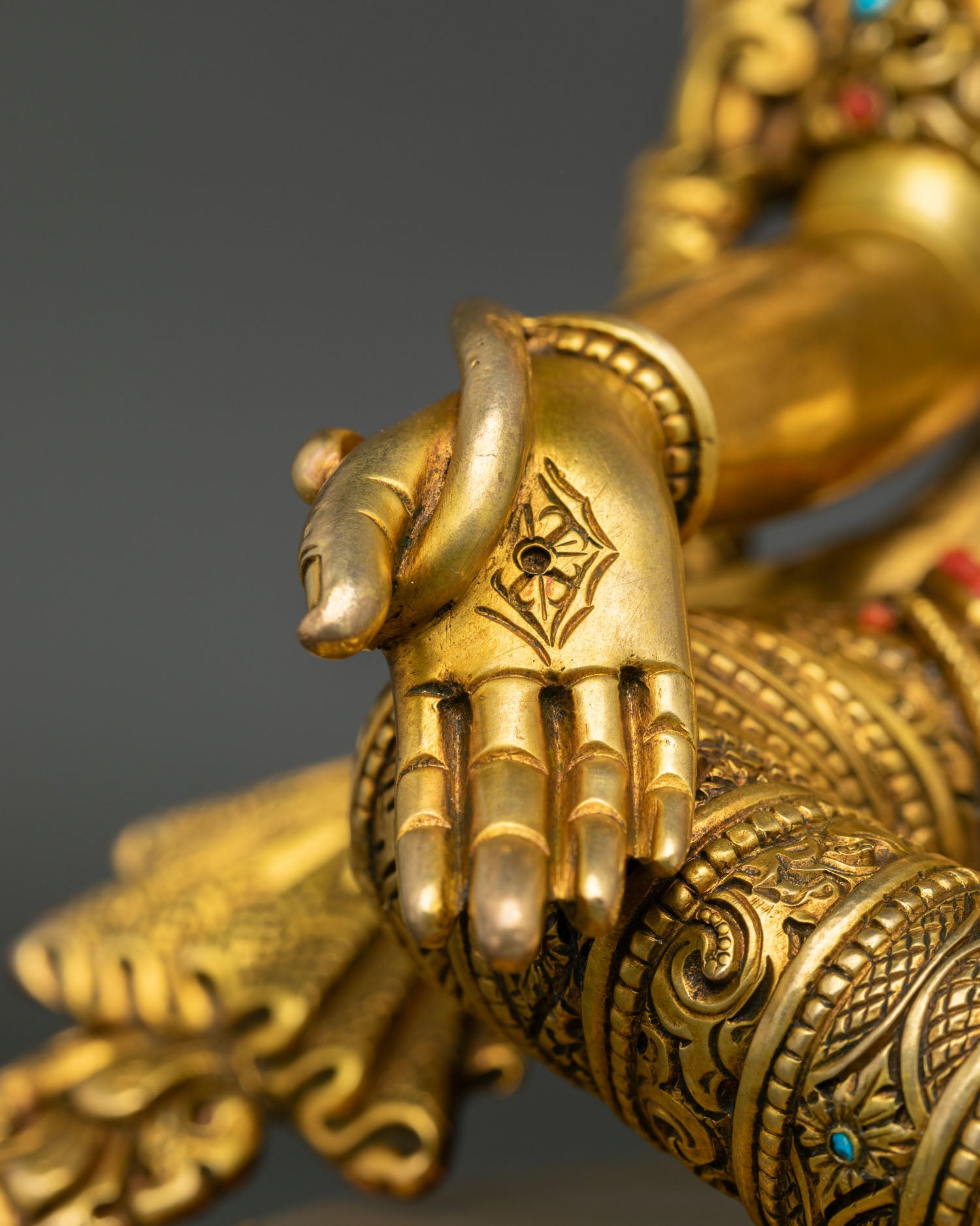 Elegant Green Tara Bodhisattva Statue | Buddhist Healing Figure