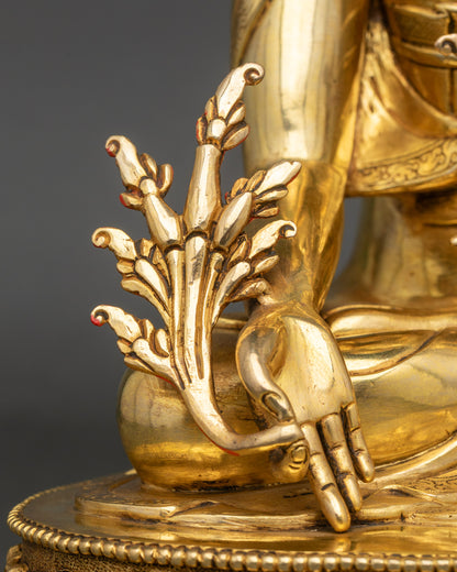 Tibetan Medicine Buddha Statue for Meditation and Spiritual Practice