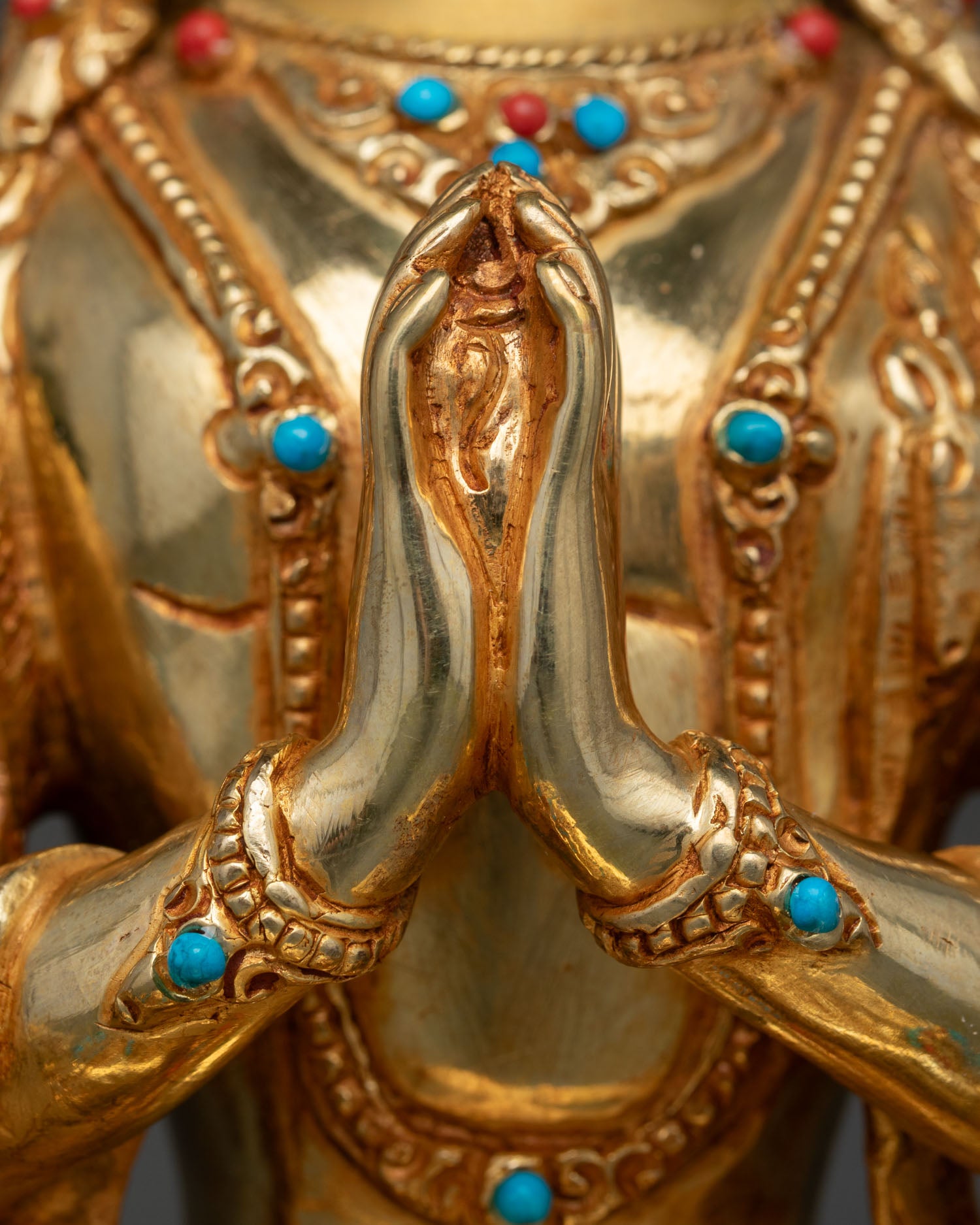 Compassion Deity Chenrezig Statue | Traditional Buddhist Art Nepal