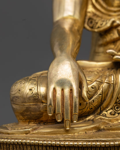 Tibetan Shakyamuni Buddha Statue | Traditional Himalayan Art Nepal