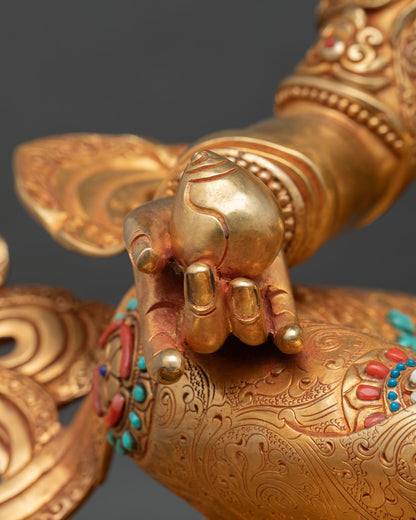 Handmade Dzambhala Statue -  Symbol of Prosperity & Abundance