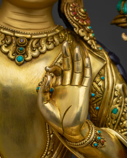 Manjushri Statue | Handcrafted Buddhist Art by Newari Artisans