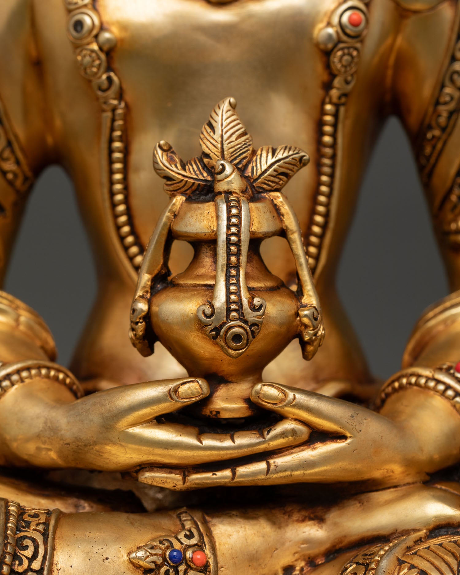 Amitayus Statue | Nepalese Copper Spiritual Artwork