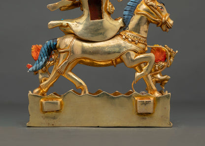 Handmade Palden Lhamo Copper Statue from Nepal