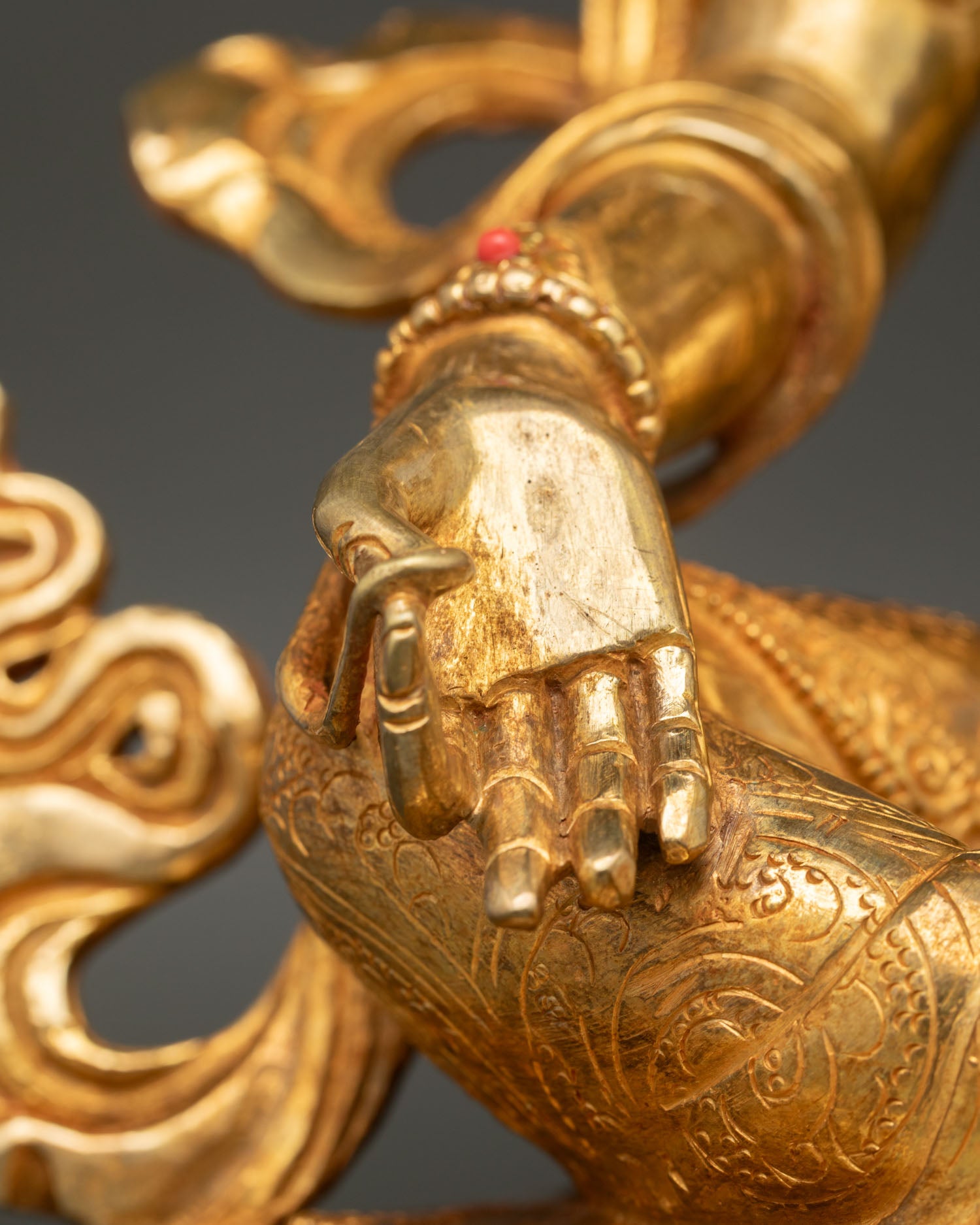 Goddess Green Tara Statue | Buddhist Copper Art for Altar