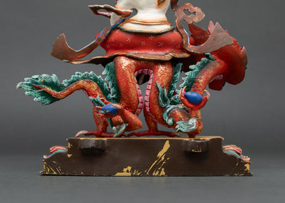 White Dzambhala Statue | Nepalese Lost Wax Casting Art