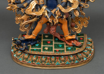 Colorful Kalachakra Statue | The Wheel of Time in Buddhism