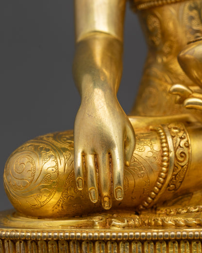 Exquisite Meditating Shakyamuni Buddha Statue | Handicrafted in Nepal