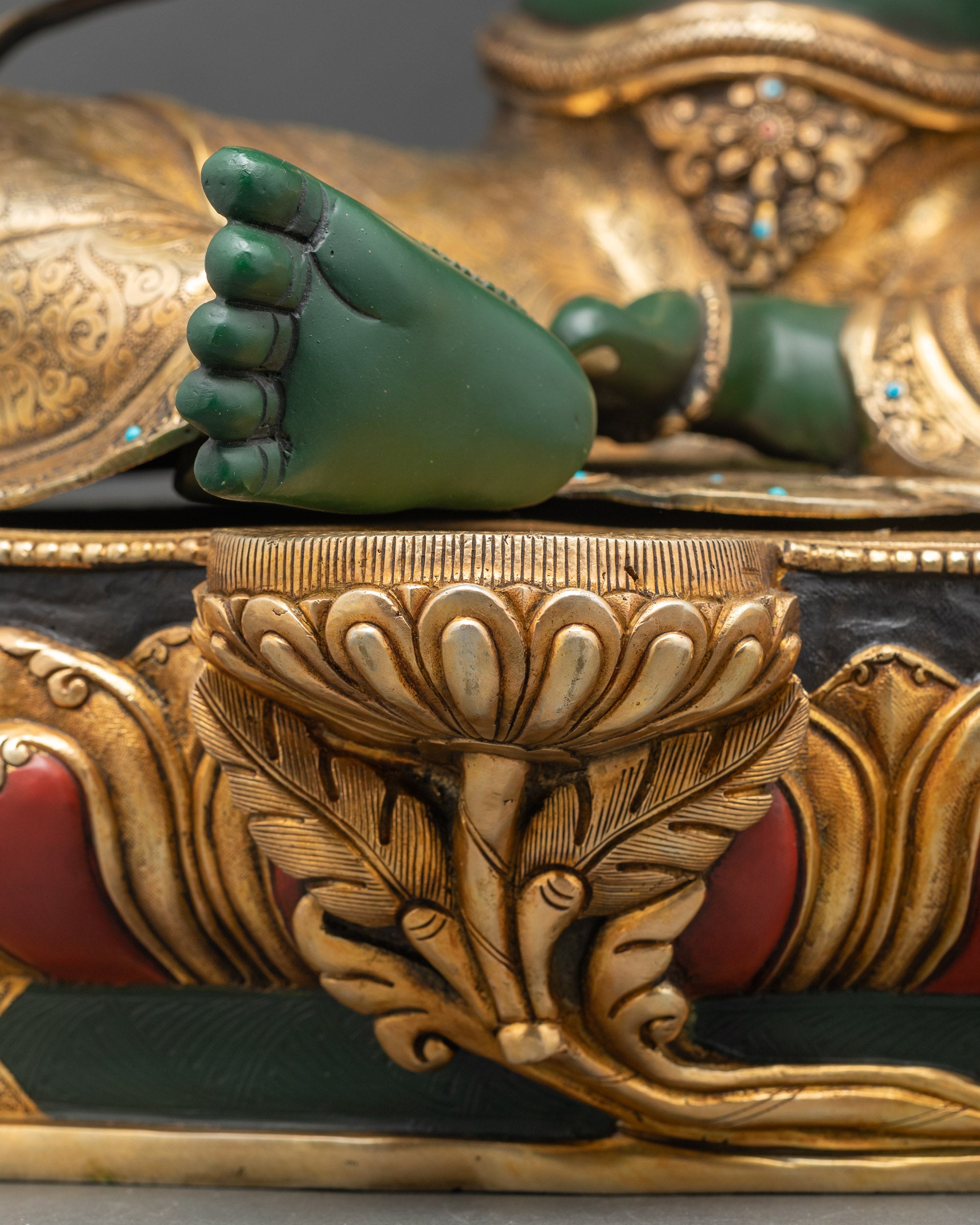 Savior Mother Green Tara Statue | Hand-painted Goddess of Compassion