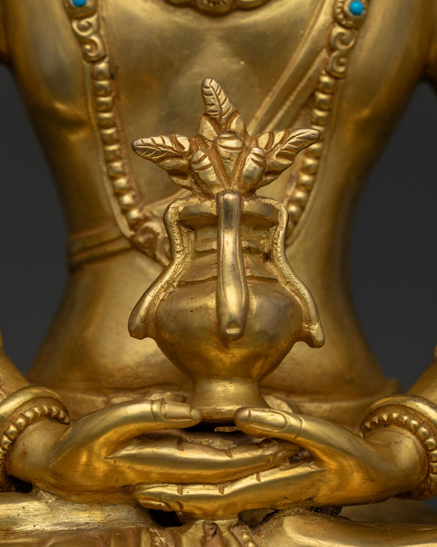 Amitayus Statue with Long-Life Vase – Tibetan Long Life Deity