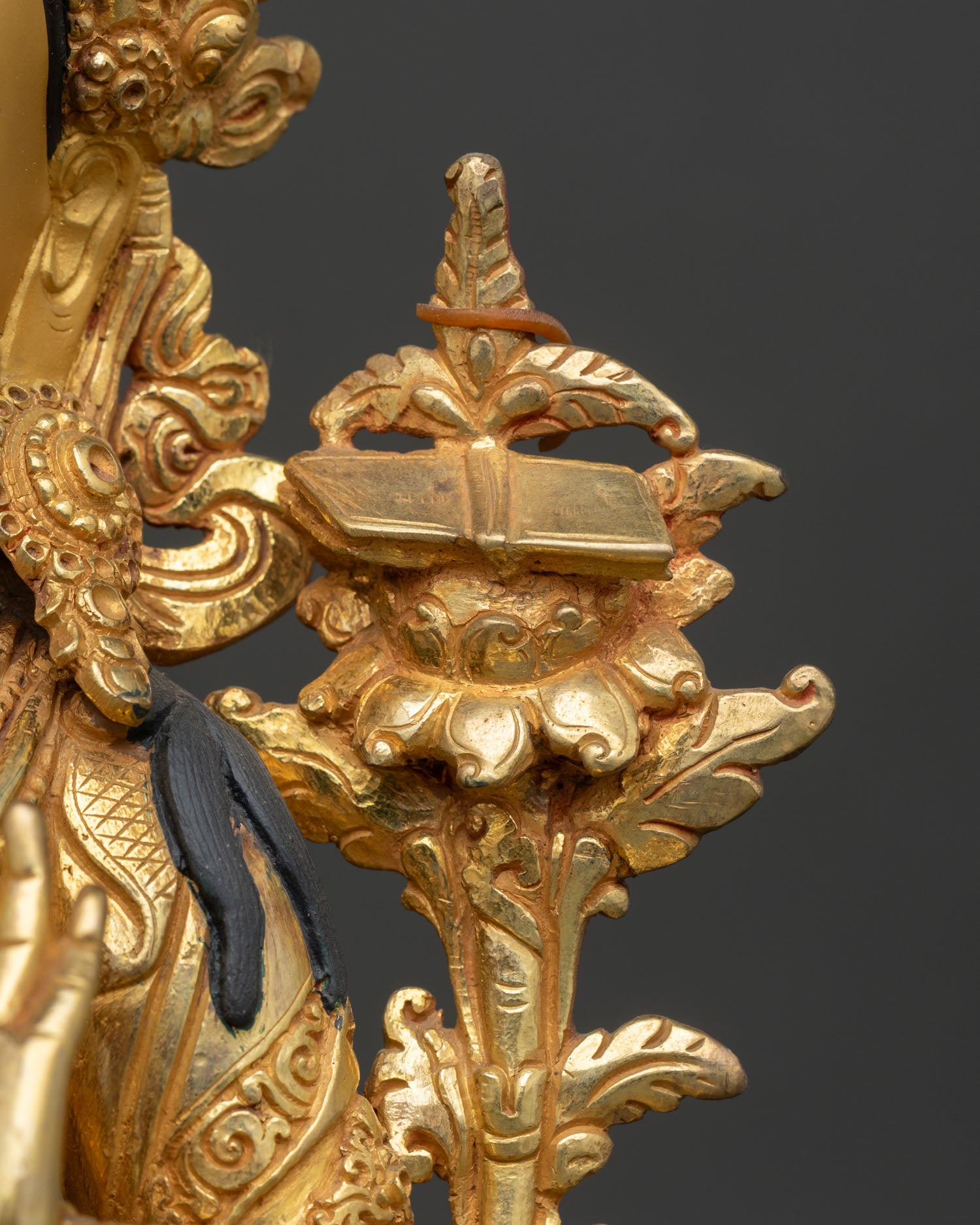 Manjushri Statue | Copper Buddhist Sculpture with Gold Gilding