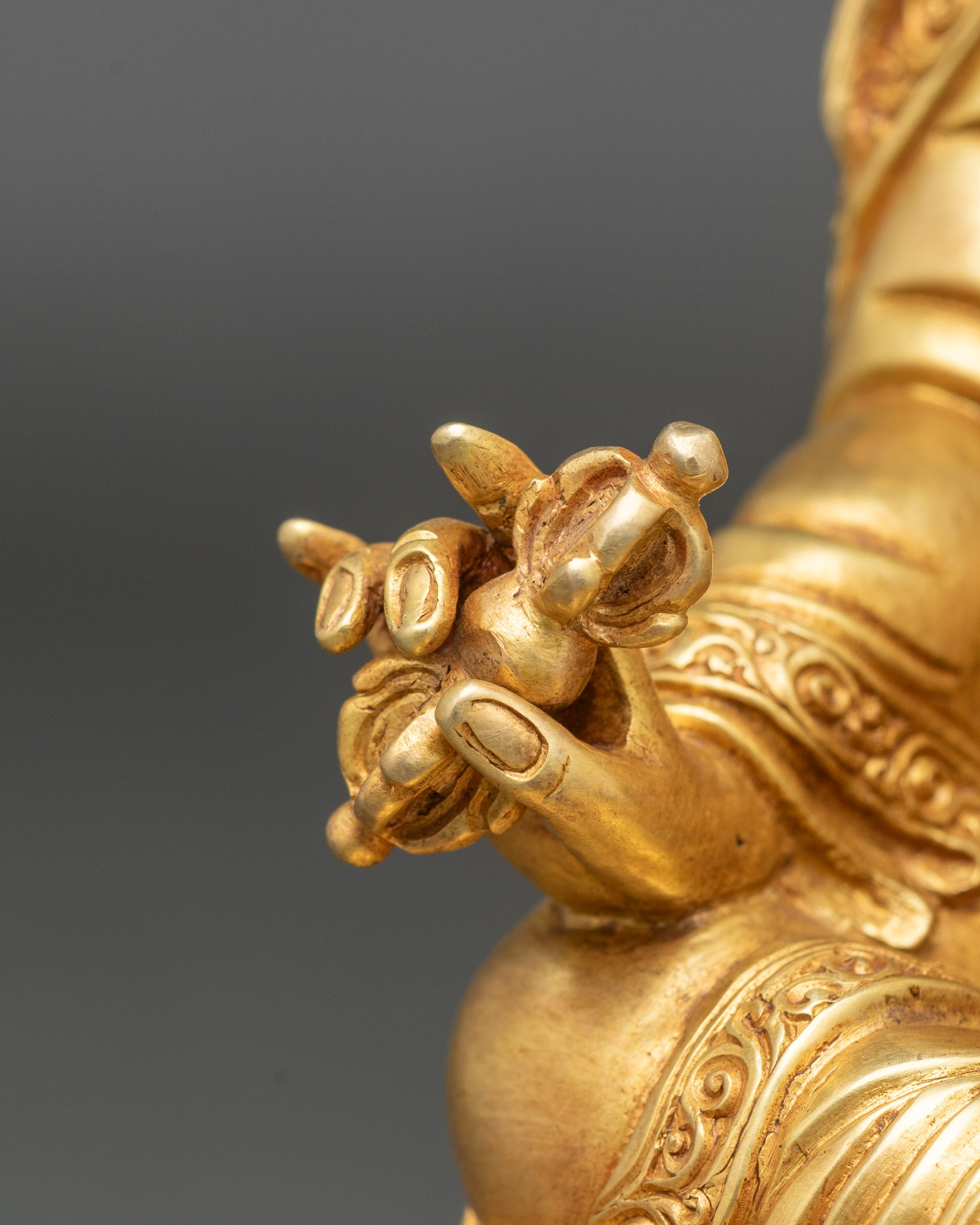 Divine Guru Rinpoche Statue | Hand-Carved Nepalese Artwork