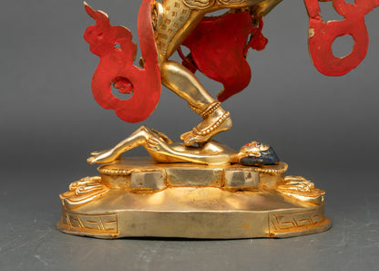 Nepalese Simha Mukha Statue | Lion-Faced Protector for Home Altar