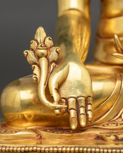 Premium Medicine Buddha Statue | 24K Gold Fire-Gilded Nepalese Figurine