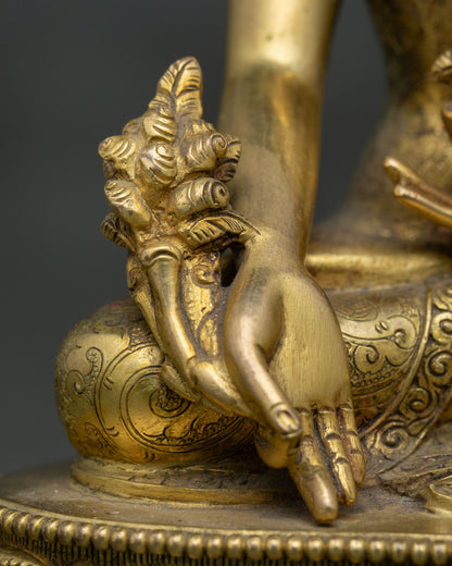Bhaisajyaguru Buddha Statue | Copper Buddhist Artwork