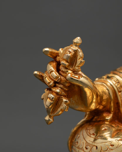 Guru Rinpoche Statue | 24K Gold Gilded Buddhist Art