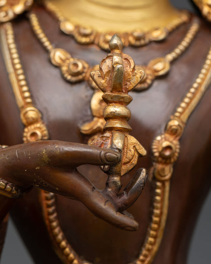 Authentic Vajrasattva Statue | Oxidized Copper Sculpture