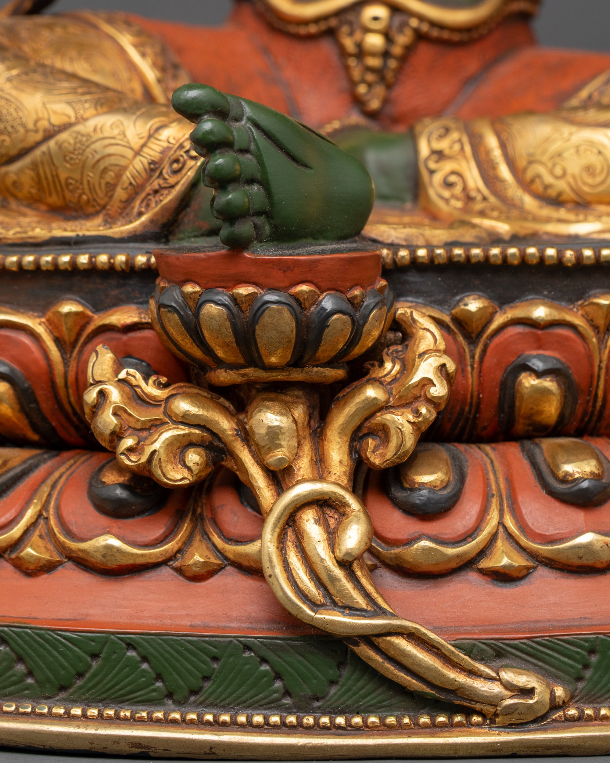 Vibrant Meditative Green Tara Sculpture | Meditation and Spiritual Decor