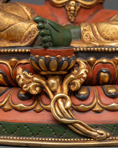 Vibrant Meditative Green Tara Sculpture | Meditation and Spiritual Decor