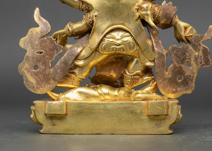 Six Armed Mahakala Statue- Handmade Buddhist Dharma Protector