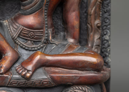 Lokeshwor Copper Statue | Oxidized Antique Finish Figurine