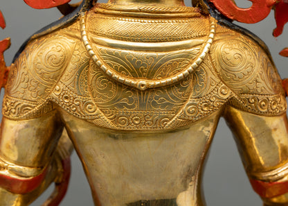 Blessed Green Tara | 24K Gold Gilded Buddhist Statue