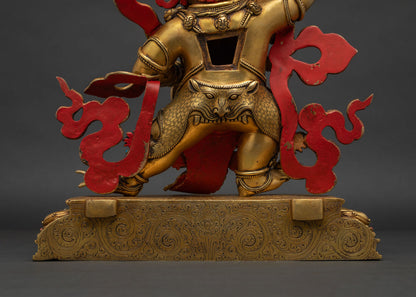 Black Manjushri Copper Statue – Buddhist Altar Artwork from Nepal